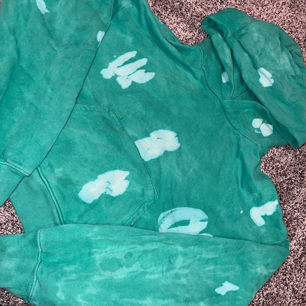 Green Tie-Dye Sweatshirt